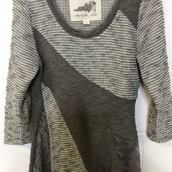 Angel of the North Women’s Tunic Sweater Asymmetrical Hem Round Neck Size Large - Picture 4 of 12
